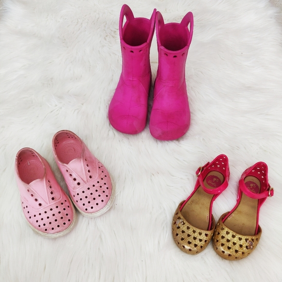 CROCS Other - Crocs, Natives and Barbie Bundle of Girls Shoes Size 10